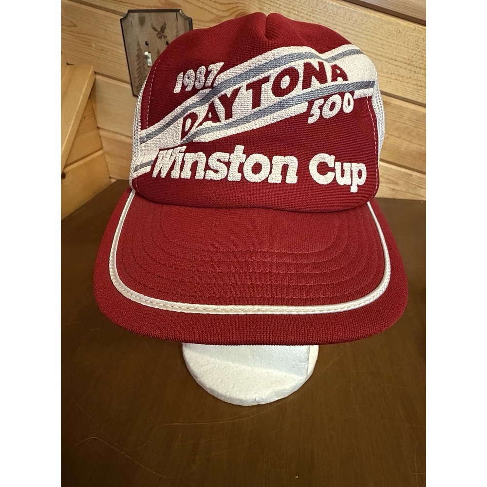 1987 DAYTONA 500 Winston Cup Snap Back Truckers Cap/Hat Made in the USA Vintage